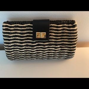 Ann Taylor Woven Straw Clutch